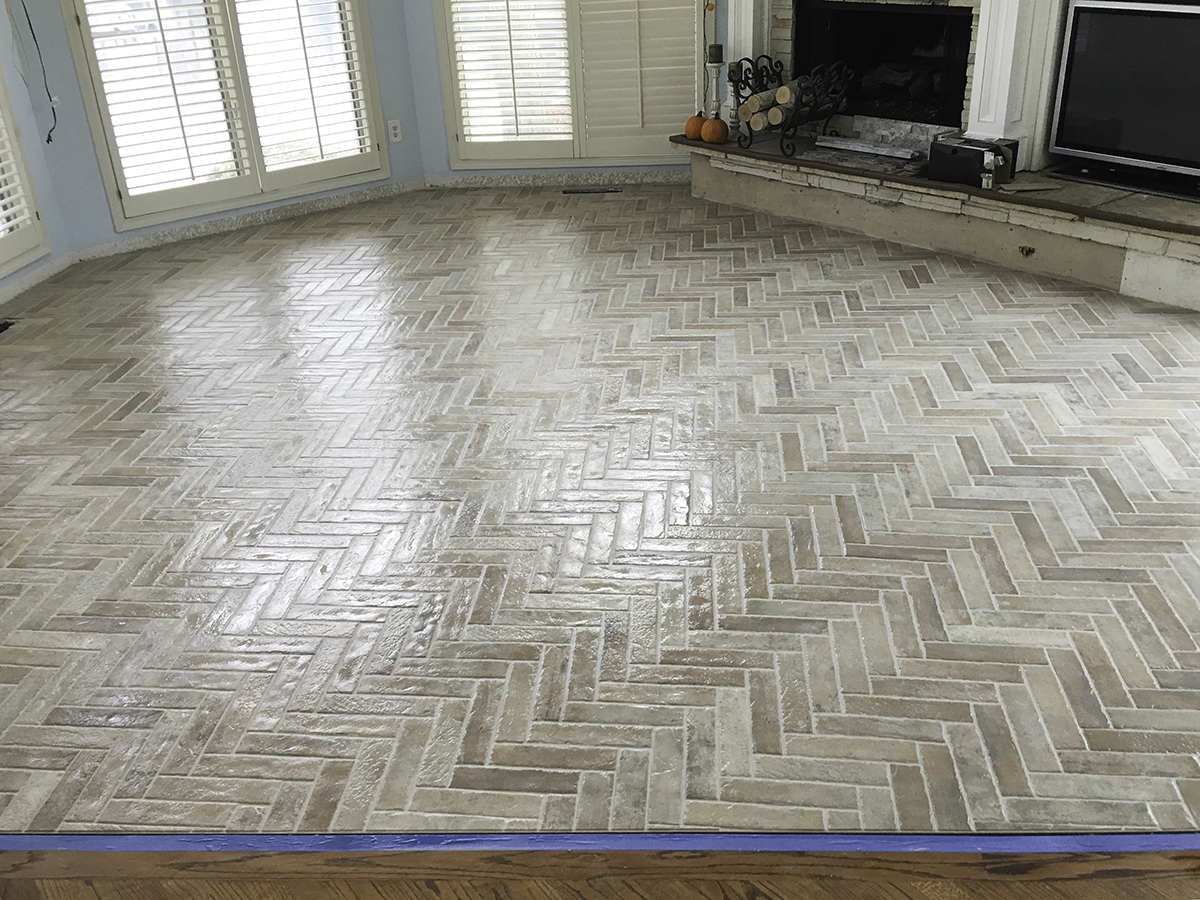 Herringbone Tile Pattern In Holland Ohio – Midwest Mosaic, Inc.
